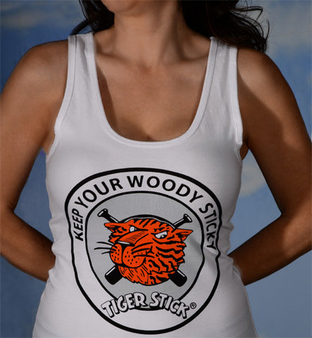 Women's sexy Tank Top: Keep Your Woody Sticky